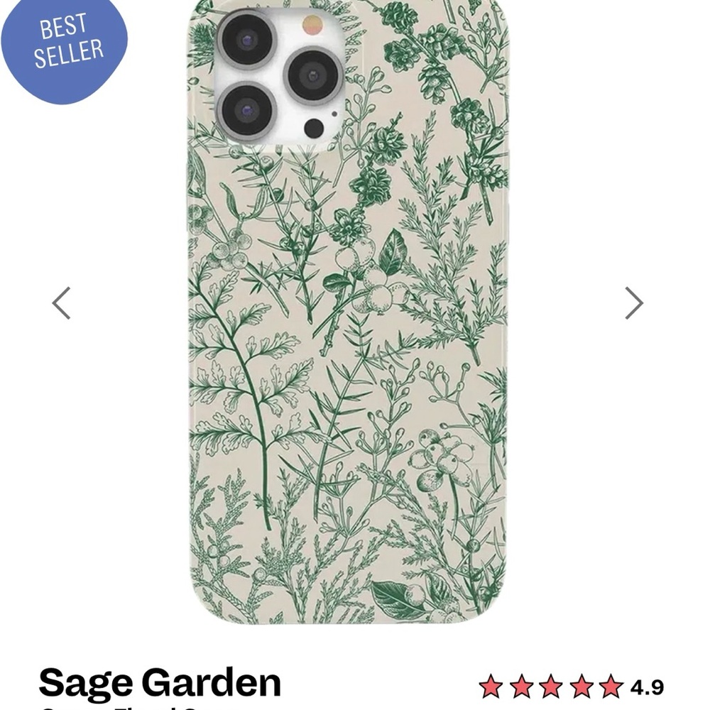 Sage Garden | Green Floral Case